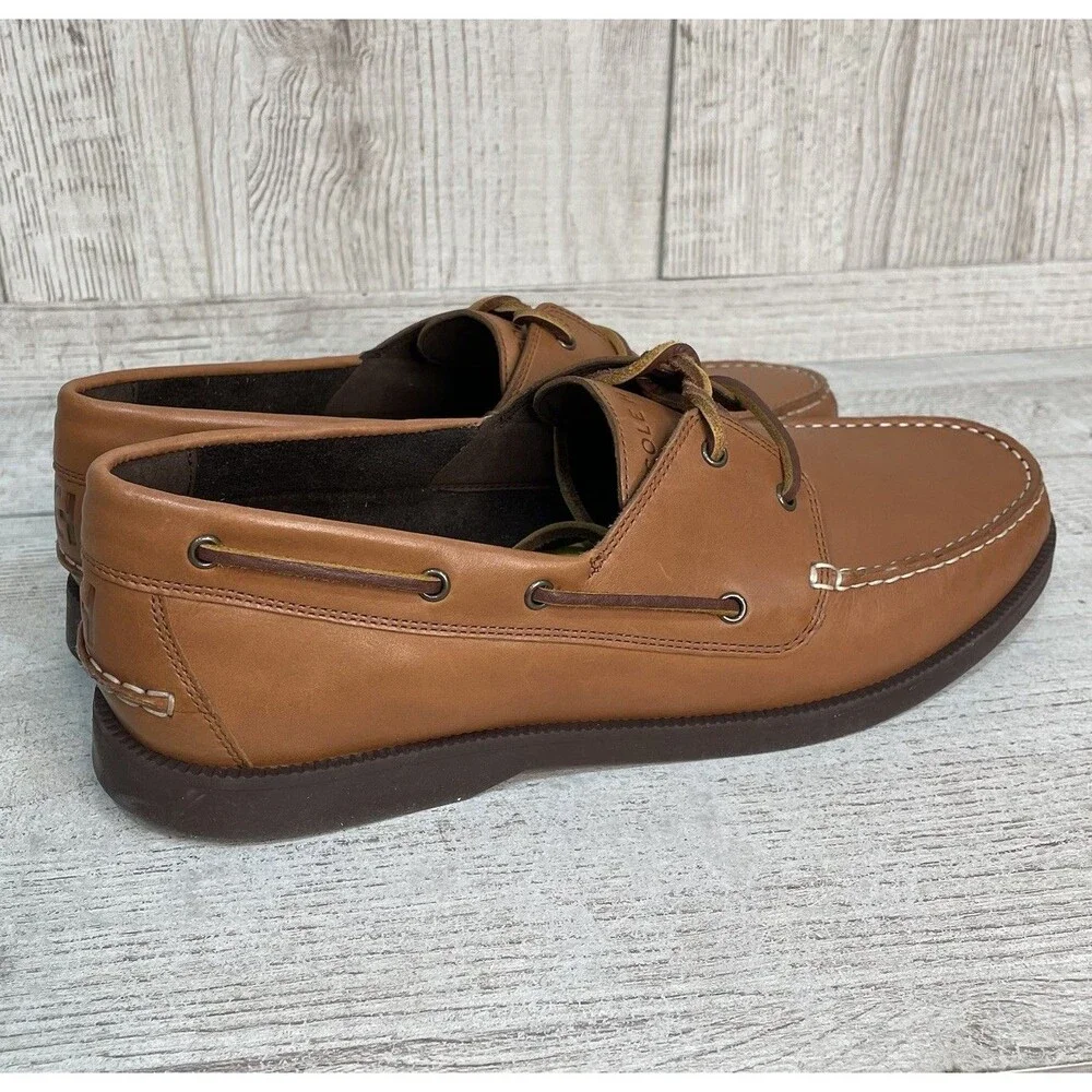 Cole Haan G+ Bowside Boat Shoes Brown Leather Men Size 9.5 Casual Office Slip On